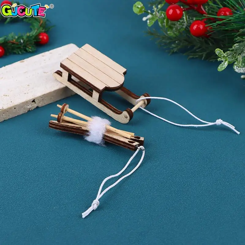 Miniature Wooden Dollhouse Sleigh in Multiple Colors 5 Miniature Wooden Dollhouse Sleigh in Multiple Colors - Image 5