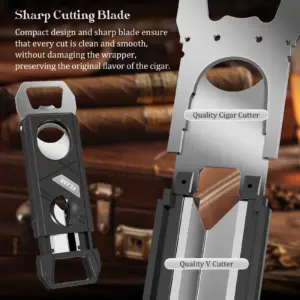KEJIAR 3-in-1 Black Cigar Cutter with Bottle Opener 8 Sa705d26da01c42269b54b51cebaa5e926