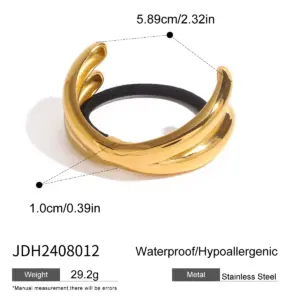 Gold Stainless Steel Hair Accessories Set 18 Sa711b1f24b69470abbfa434550abbc54W