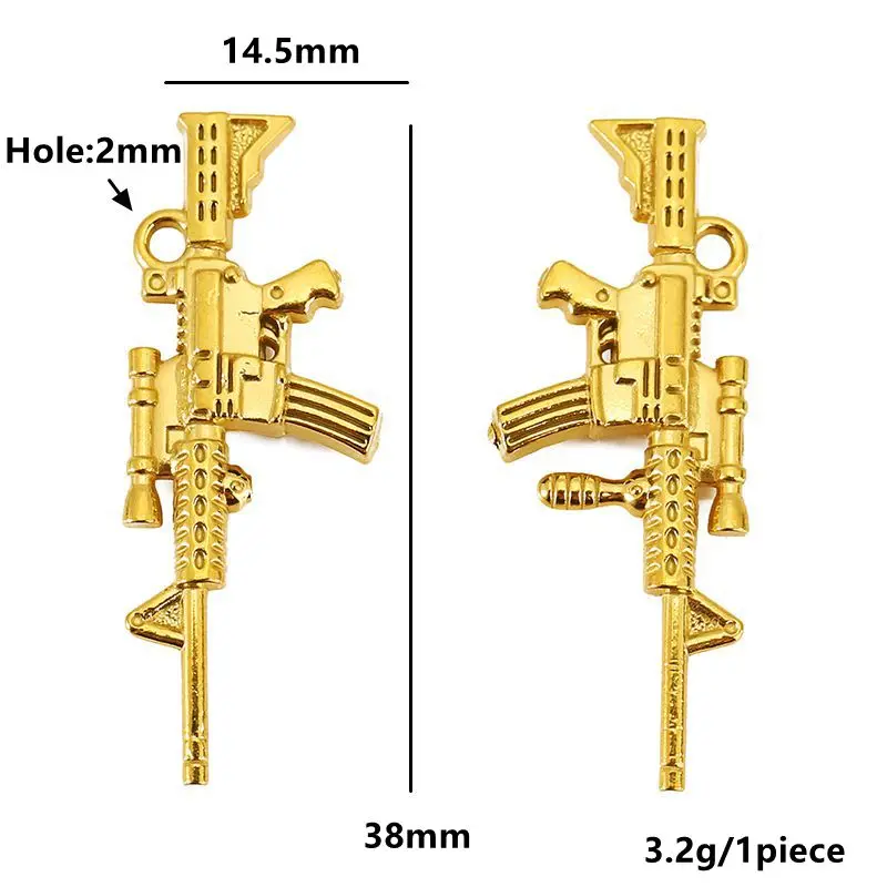 Stainless Steel Gun Charm Set for Jewelry 3 Stainless Steel Gun Charm Set for Jewelry - Image 3