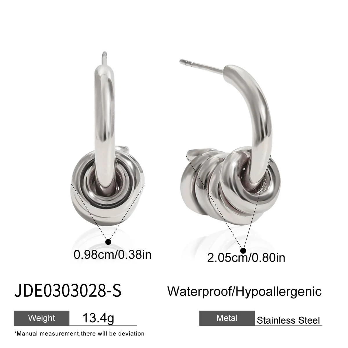 Stylish Stainless Steel Women’s Earrings 8 Stylish Stainless Steel Women’s Earrings - Image 8