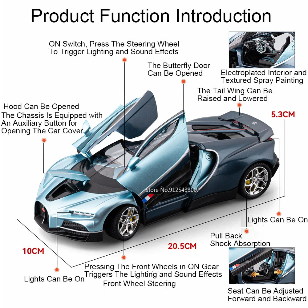 1:24 Scale High-End Sports Car Model 2 1:24 Scale High-End Sports Car Model - Image 2