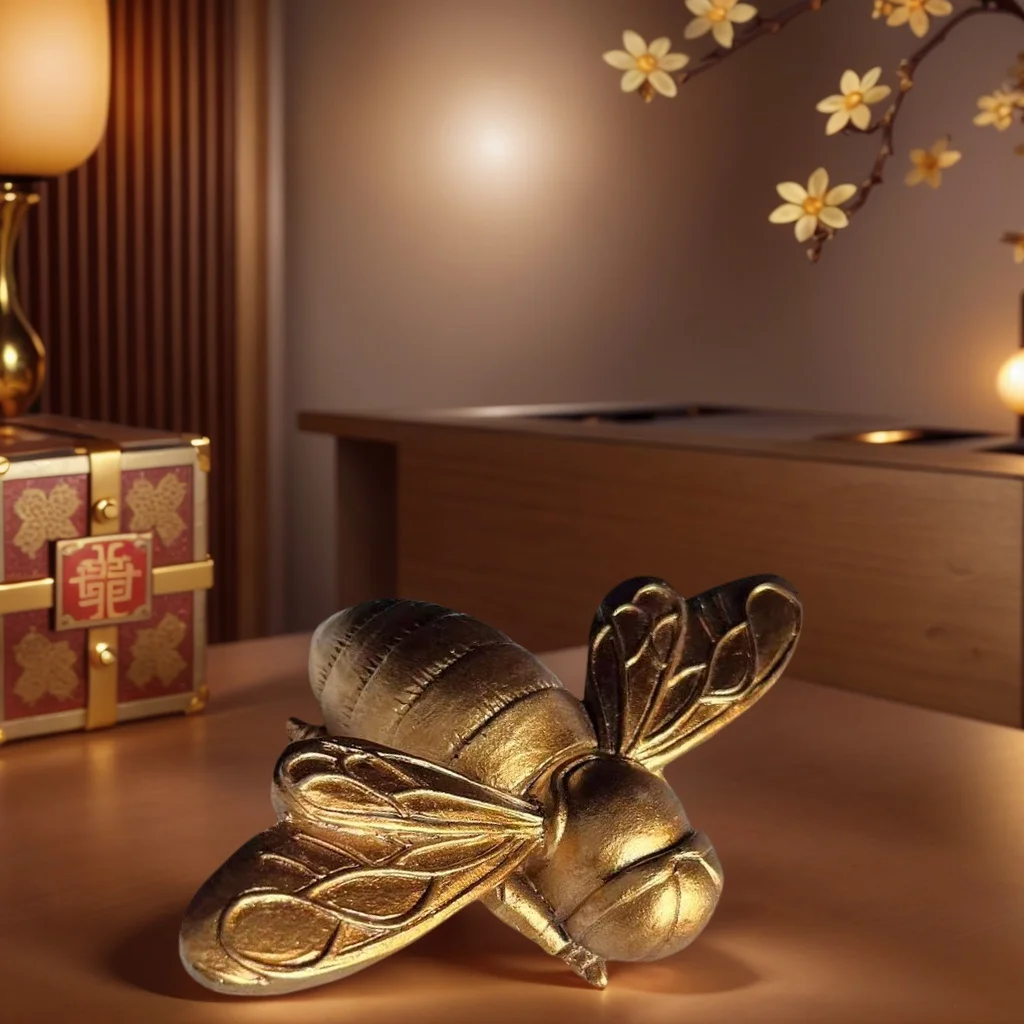 Gold Bee Sculpture for Home Decor 5 Gold Bee Sculpture for Home Decor - Image 5