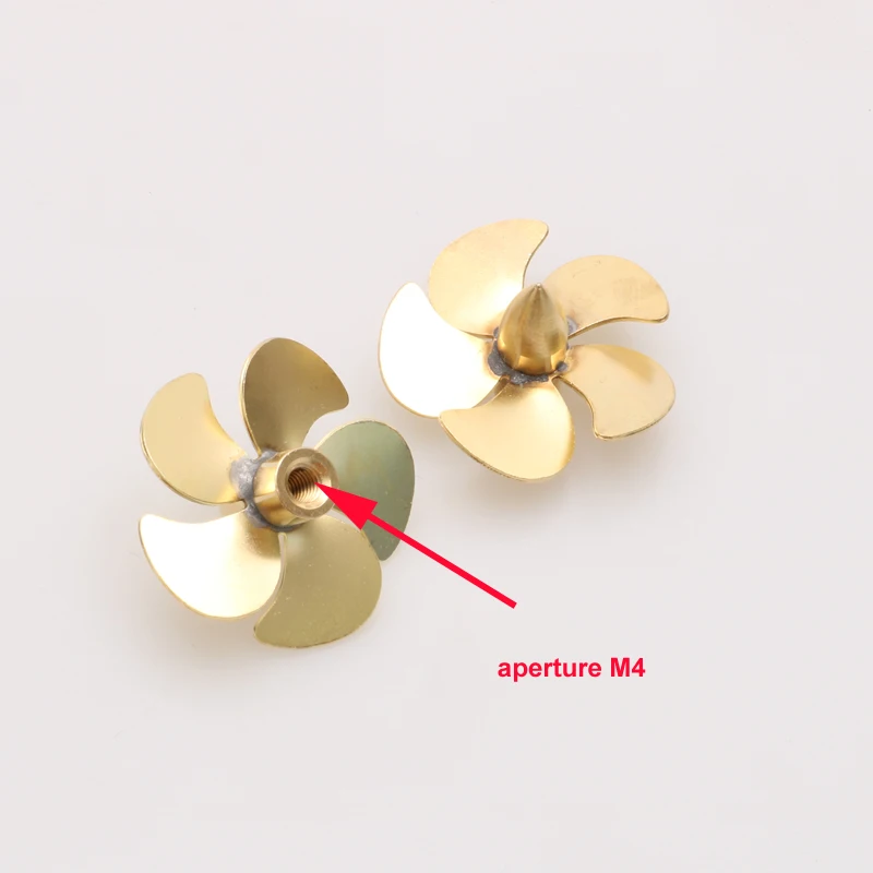 Brass RC Boat Propeller Set 31mm M4 2 Brass RC Boat Propeller Set 31mm M4 - Image 2