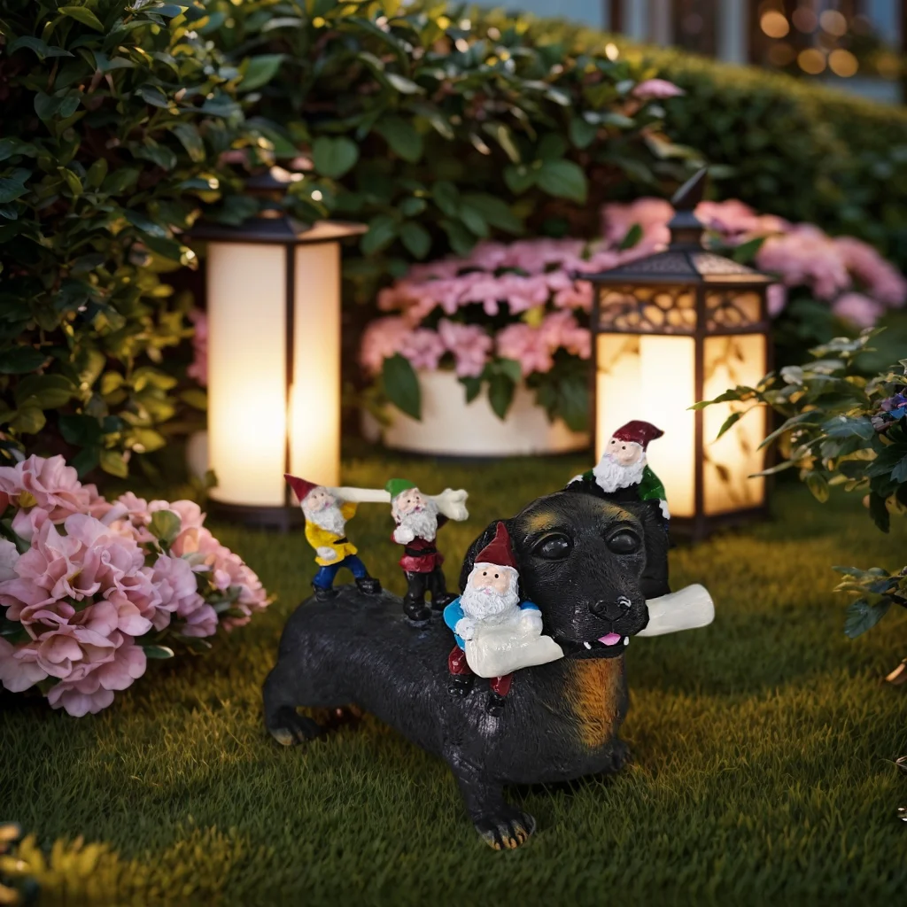 Whimsical Dachshund Fairy Garden Ornament 2 Whimsical Dachshund Fairy Garden Ornament - Image 2