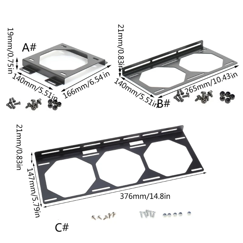 Universal Radiator Fan Mounting Bracket for PC 6 Universal Radiator Fan Mounting Bracket for PC - Image 6