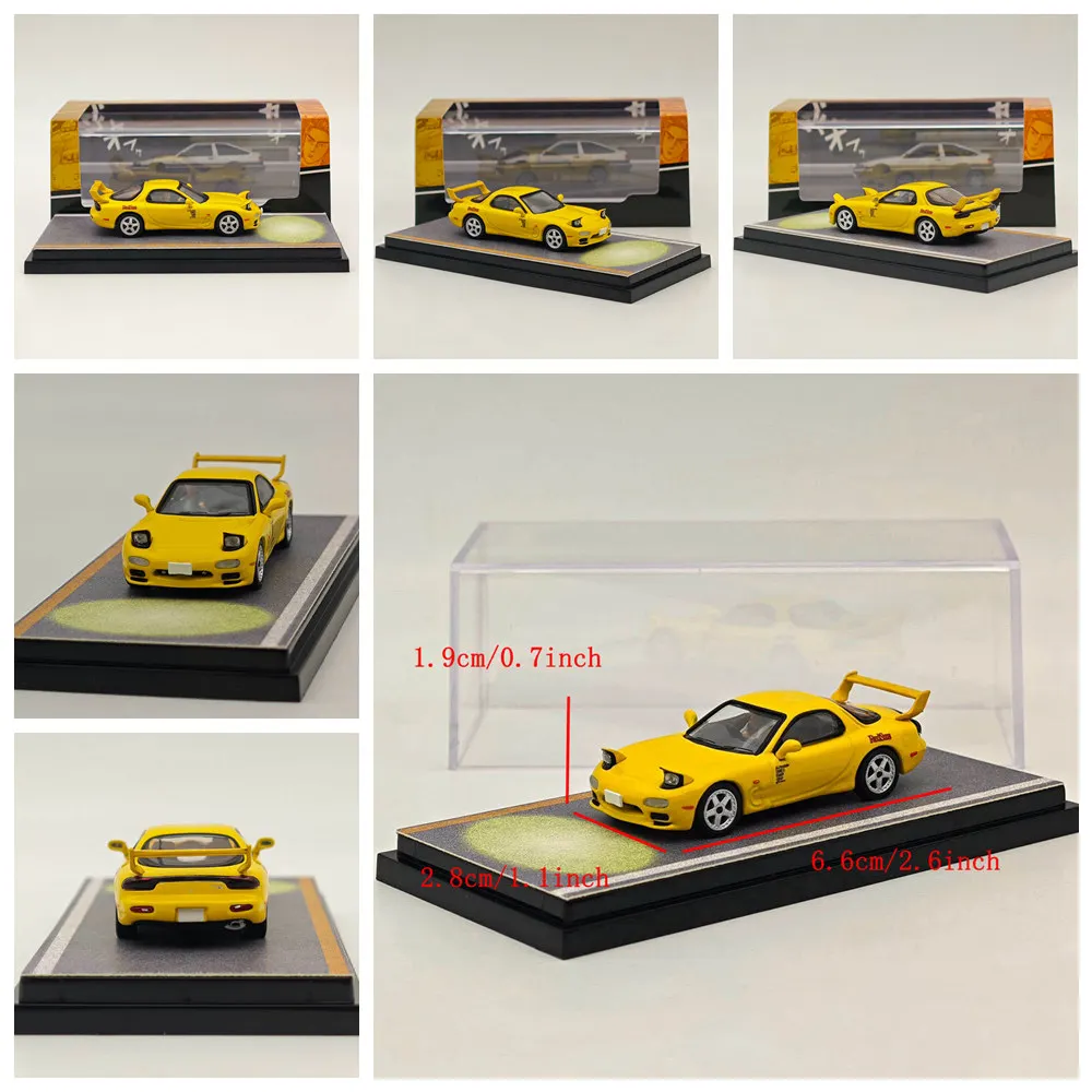 Diecast RX-7 Model 1:64 Scale White & Yellow 5 Diecast RX-7 Model 1:64 Scale White & Yellow - Image 5