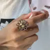 Stainless Steel Daisy Flower Ring for Women