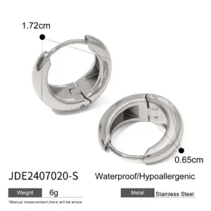 Stainless Steel Hoop Earrings 12mm & 18mm 17 Sa81040ff72a64036a2019b9d4d676591h