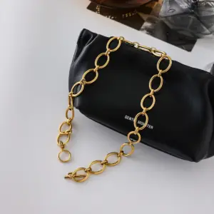 Gold-Tone Stainless Steel Geometric Necklace 12 Sa83ad938ef524a01881689d720824f3ag