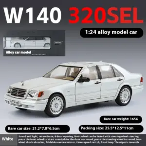 Mercedes-Benz W140 320SEL Diecast Model 1:24 Scale 18 Sa85ee37273eb4ed09be6fa91e475e729w