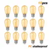 15-Pack Amber Edison-Style LED Bulbs for Outdoors