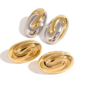 Stainless Steel Vortex Earrings for Women 12 Sa88088a894804c89ac482d6dc1cb68faC