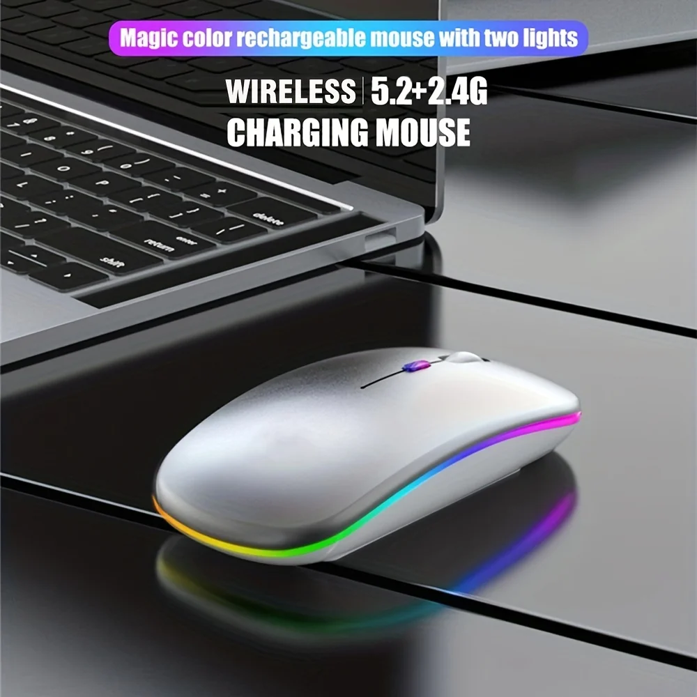 Black RGB Wireless Mouse with Dual Connectivity 2 Black RGB Wireless Mouse with Dual Connectivity - Image 2