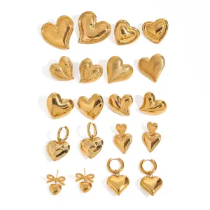 Stainless Steel Gold Heart Earrings Collection 15 Sa8a54be6ab814bd0a500789e7490f255m