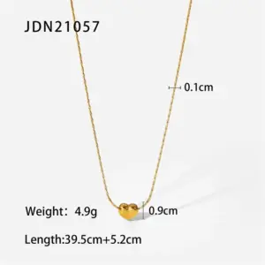 Gold Stainless Steel Heart Necklace 45cm 13 Sa8bc61cf82fd405a977508cd0825f62cw