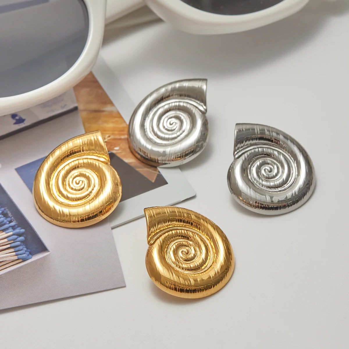 Stainless Steel Spiral Earrings for Women 6 Stainless Steel Spiral Earrings for Women - Image 6