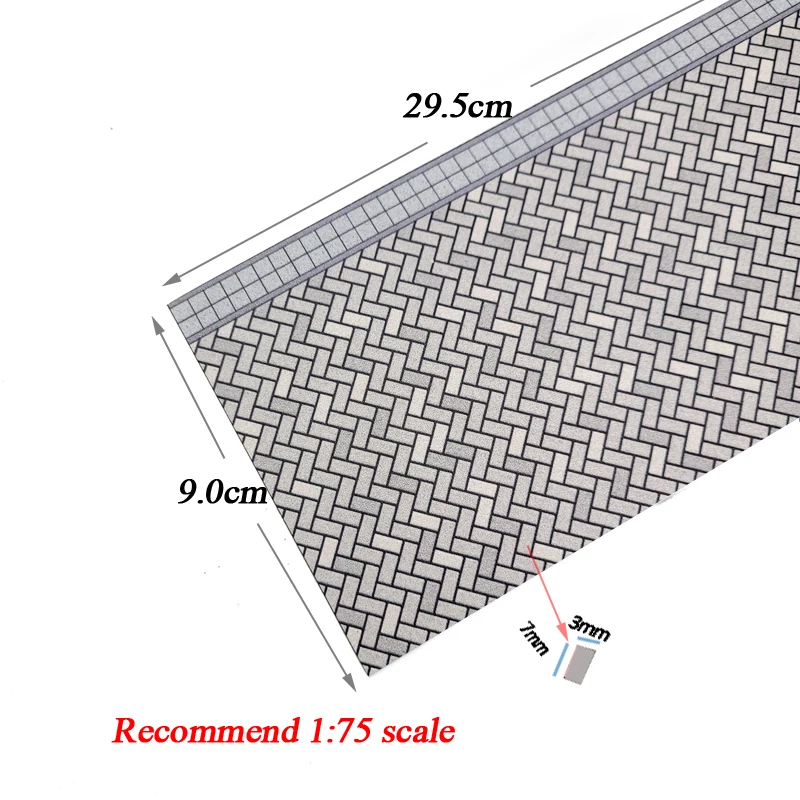 Miniature Brick Pavement Model Plates for Scales 1:87–200 8 Miniature Brick Pavement Model Plates for Scales 1:87–200 - Image 8