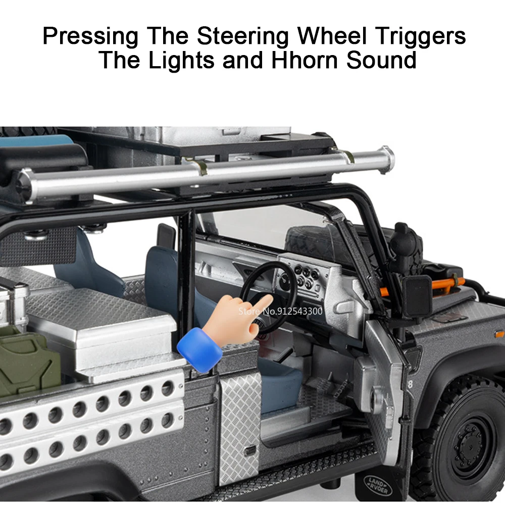 Land Rover Defender 110 Scale Model - Diecast Replica 4 Land Rover Defender 110 Scale Model - Diecast Replica - Image 4