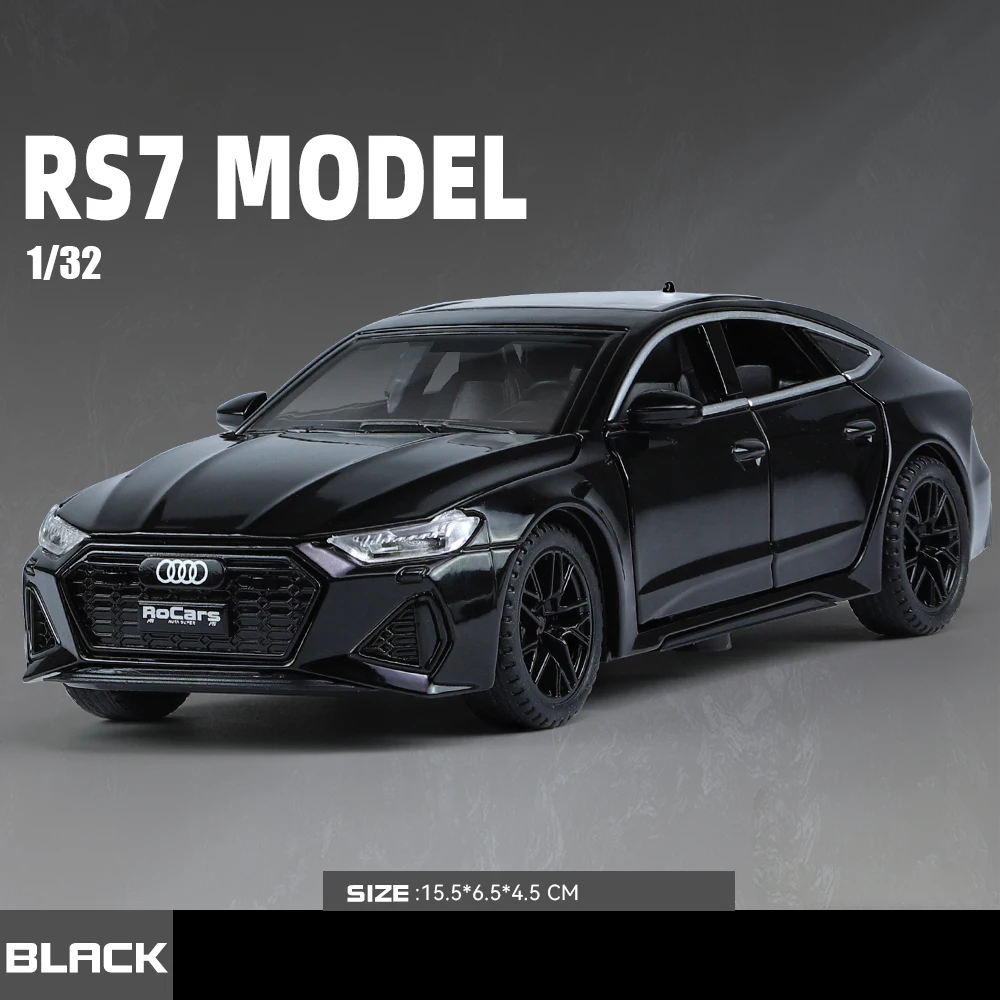 Black Audi RS7 1:32 Scale Diecast Model 7 Black Audi RS7 1:32 Scale Diecast Model - Image 7