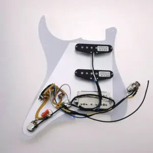 Pearl White Stratocaster Pickguard with Wilkinson Pickups 13 Sa97a7a6e80134b63b7b12207789356ecE