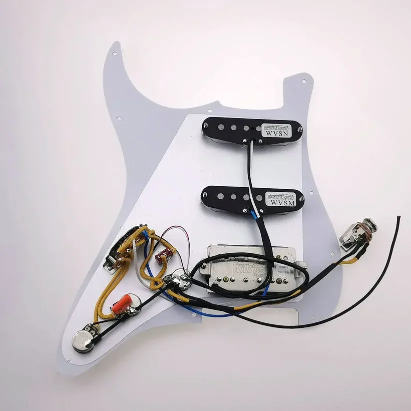 Pearl White Stratocaster Pickguard with Wilkinson Pickups 4 Pearl White Stratocaster Pickguard with Wilkinson Pickups - Image 4
