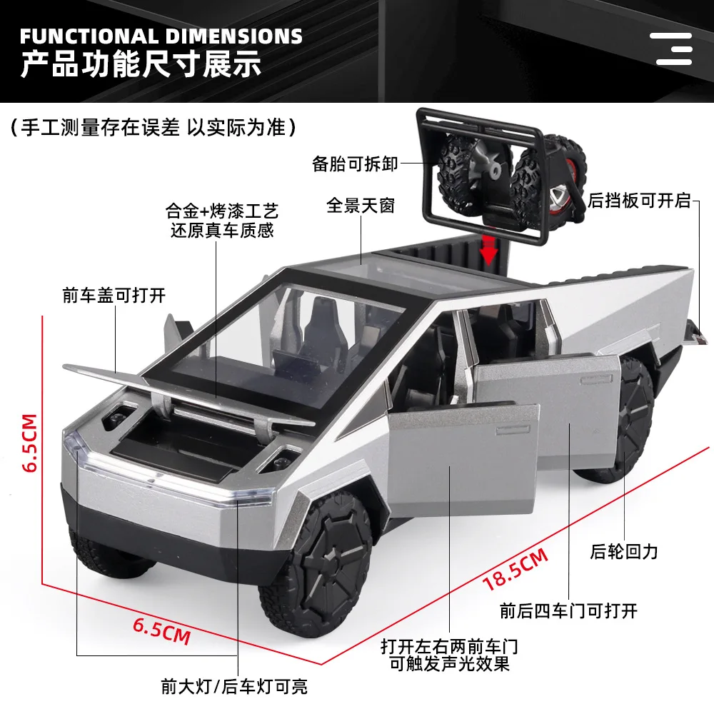 1/28 Alloy Off-Road Pickup Model for Collectors 4 1/28 Alloy Off-Road Pickup Model for Collectors - Image 4