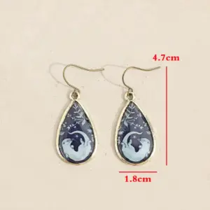 Vintage Water Droplet Earrings with Animal Motifs 10 Sa9acc20cf82842f5998b1b6601dc2214y