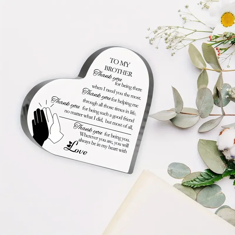 Brother Appreciation Heart Plaque for Desk 4 Brother Appreciation Heart Plaque for Desk - Image 4