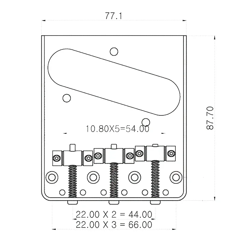 Vintage Chrome Fixed Electric Guitar Bridge Model 0308 6 Vintage Chrome Fixed Electric Guitar Bridge Model 0308 - Image 6