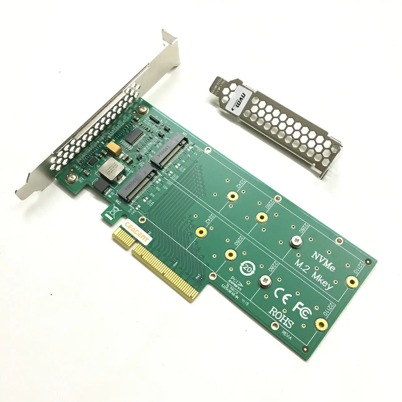 Hua Lai Jie NVMe PCIe Card Dual M.2 Slots 2 Hua Lai Jie NVMe PCIe Card Dual M.2 Slots - Image 2