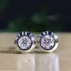 Sterling Silver Cubic Zirconia Stud Earrings
