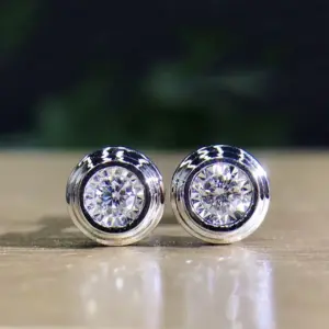 Sterling Silver Cubic Zirconia Stud Earrings