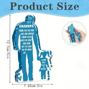 Acrylic Grandfather and Granddaughter Figurine 6 Saa65024ef53b45d8bbee072f9b77c515G