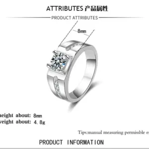 Elegant Men's Silver Ring with CZ Sparkle 12 Saa7b8676eb754ef5ba7c1cb5a2140d3dX