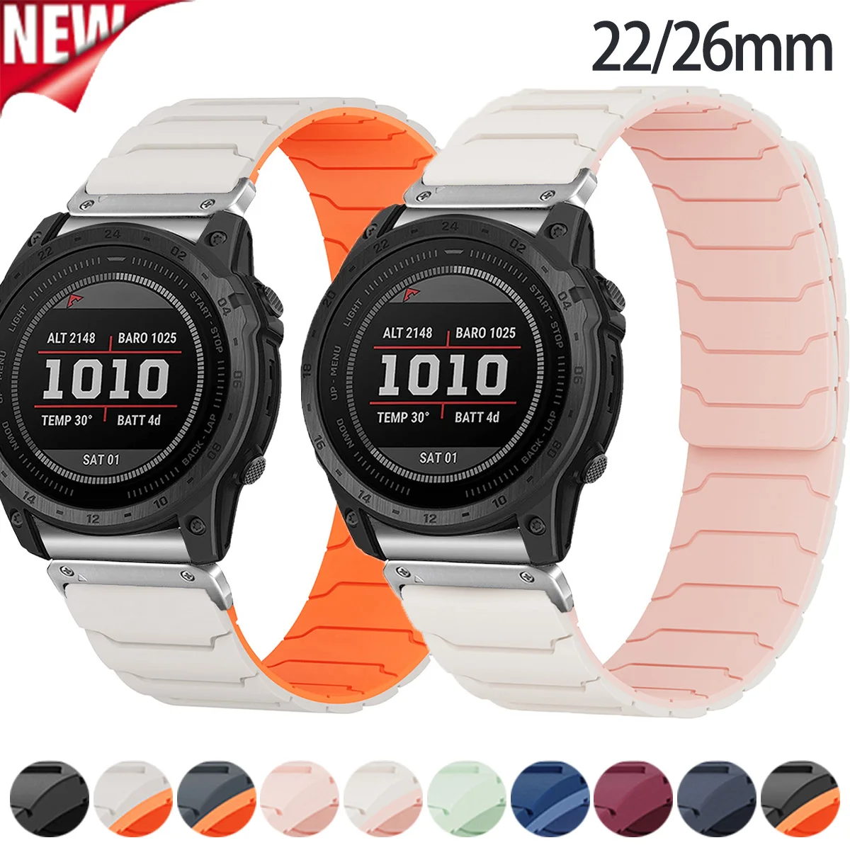 Magnetic Silicone Strap for Garmin Fenix 8 1 Magnetic Silicone Strap for Garmin Fenix 8