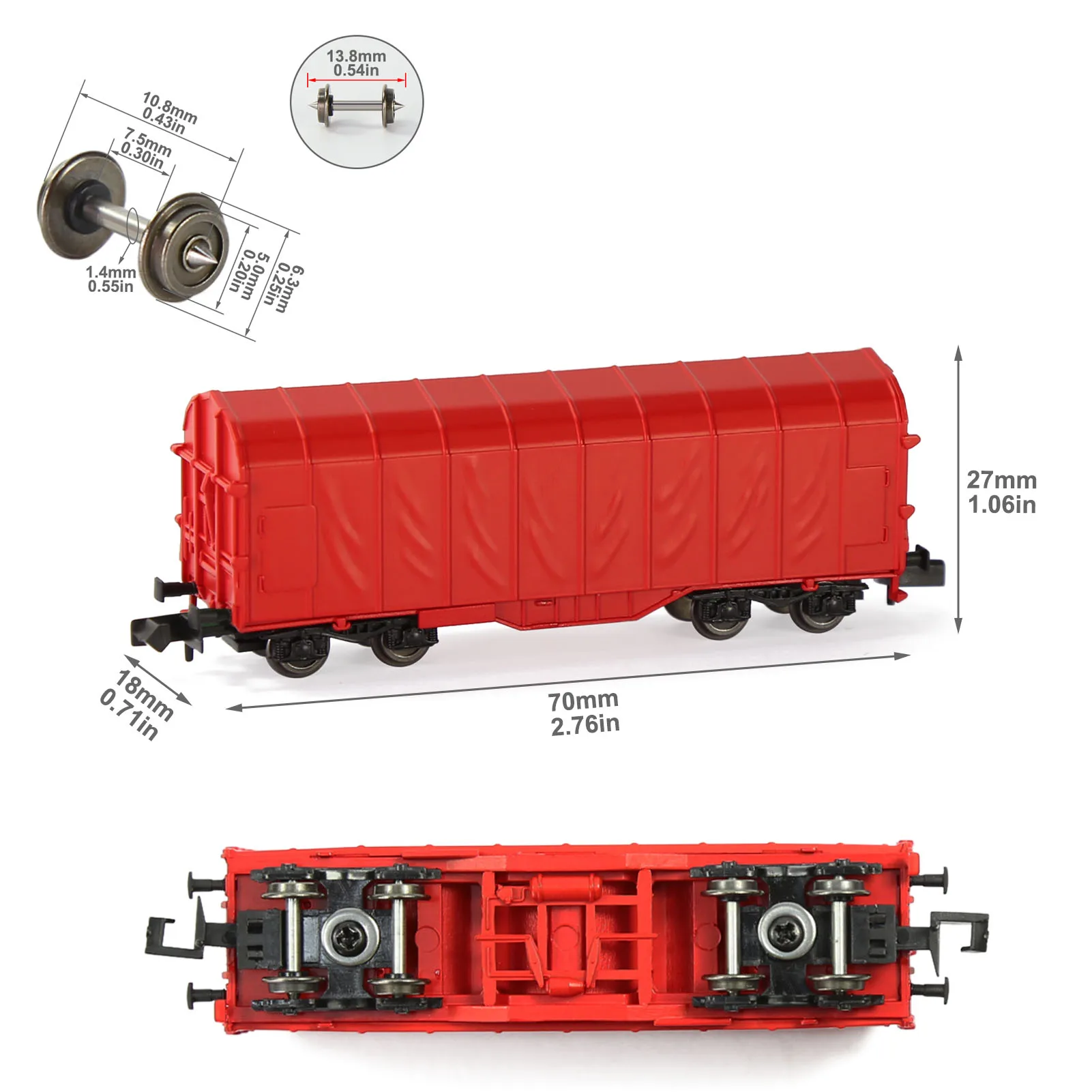 Evemodel N Scale Covered Coil Freight Car 3 Evemodel N Scale Covered Coil Freight Car - Image 3