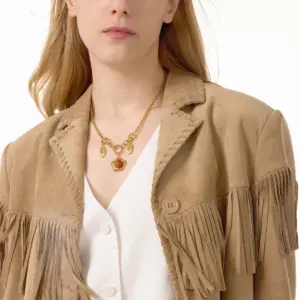 Vintage Gold Stainless Steel Necklace with Red Agate 9 Sab09da82f8e64e1da915ebf56da615d9N