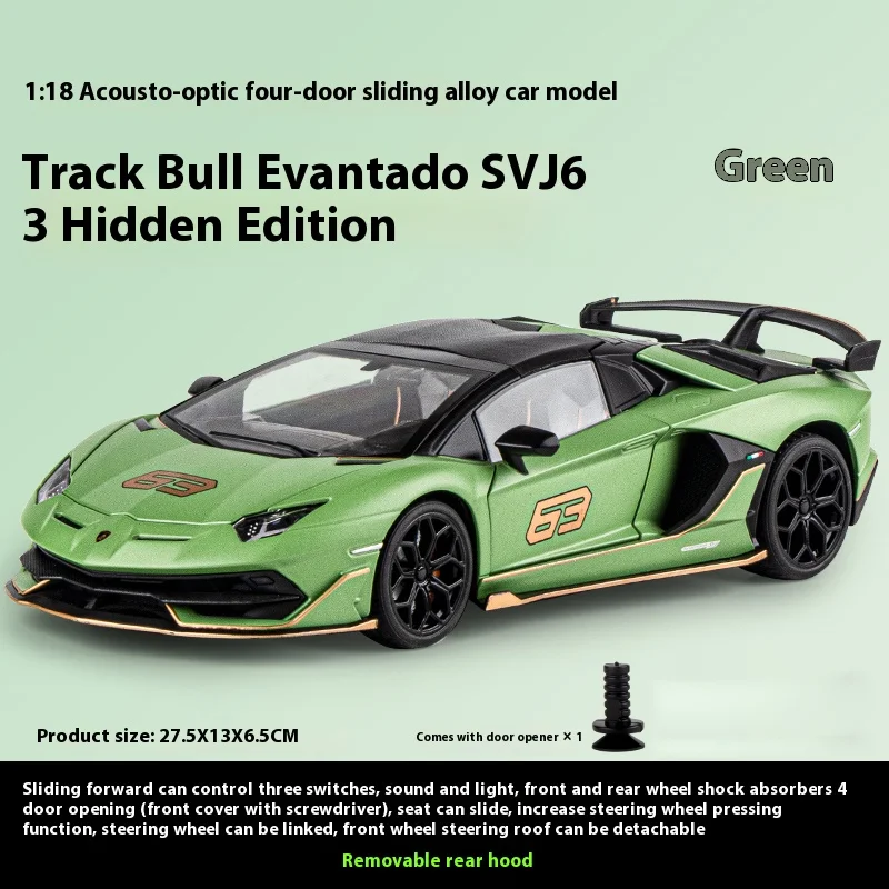 Lamborghini Aventador SVJ Diecast Model 1:18 Scale 8 Lamborghini Aventador SVJ Diecast Model 1:18 Scale - Image 8