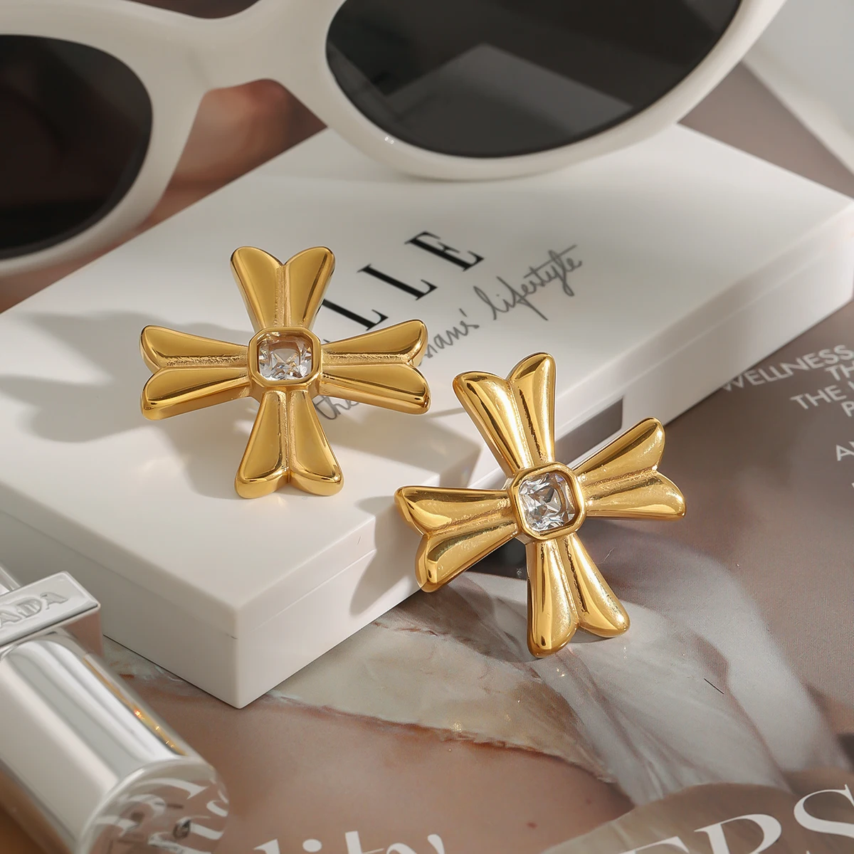 Stainless Steel Cross Earrings for Women 5 Stainless Steel Cross Earrings for Women - Image 5