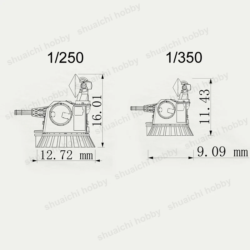Naval Gun Model Kit in 6 Scales 6 Naval Gun Model Kit in 6 Scales - Image 6