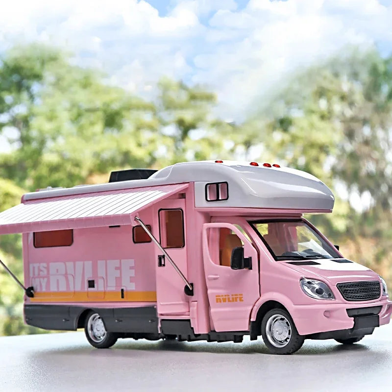 1:32 Diecast RV Model in Vibrant Pastel Pink 3 1:32 Diecast RV Model in Vibrant Pastel Pink - Image 3