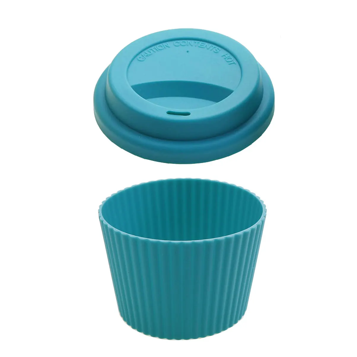 Silicone Cup Sleeve and Lid Set for 8.5-9 cm Cups 7 Silicone Cup Sleeve and Lid Set for 8.5-9 cm Cups - Image 7