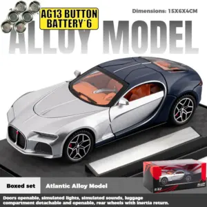 Silver 1:32 Diecast Sports Car Model 19 Sac16e7c5d3394f67b8a333a2d8e583adi