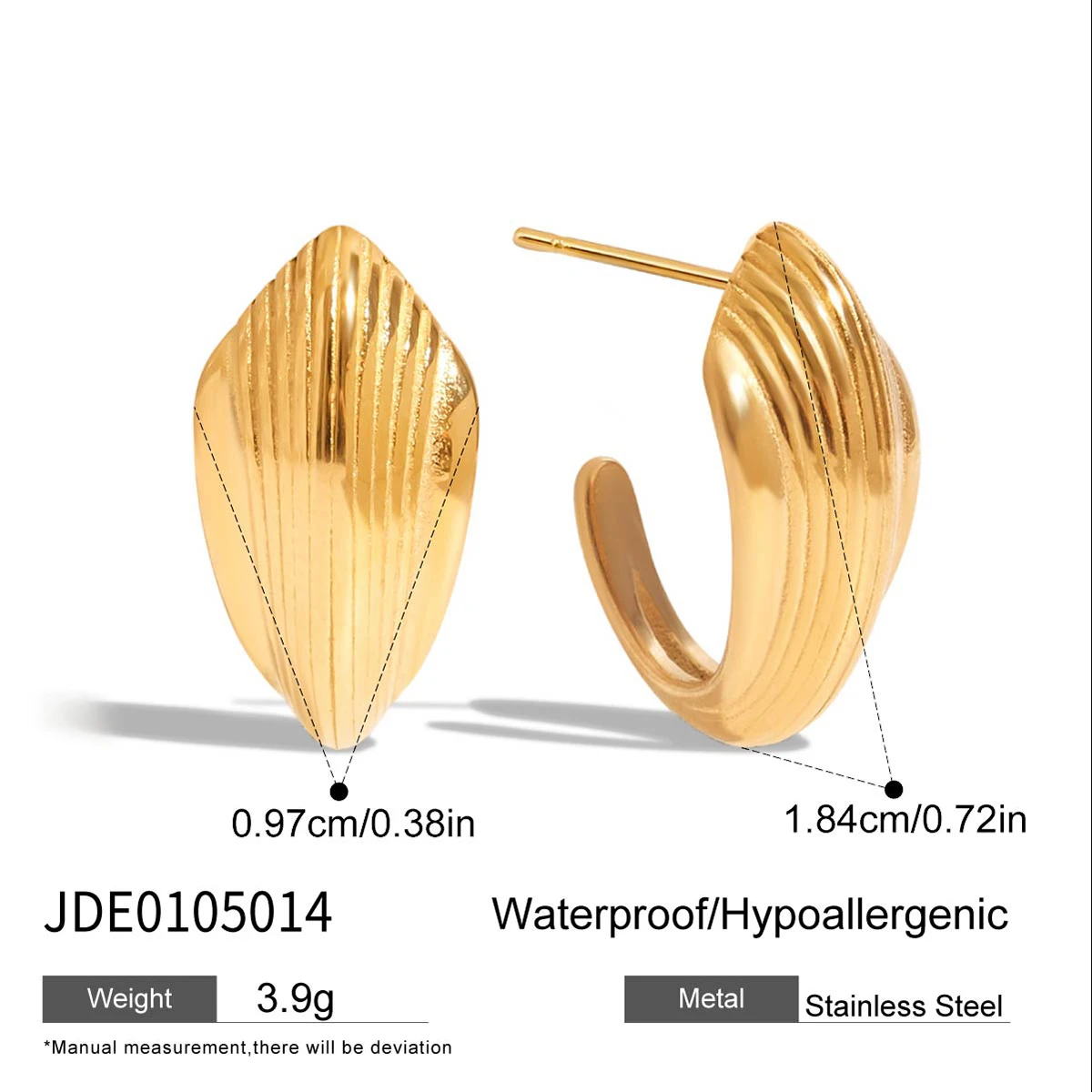 Stainless Steel Water Drop Earrings JDE0105014 10 Stainless Steel Water Drop Earrings JDE0105014 - Image 10