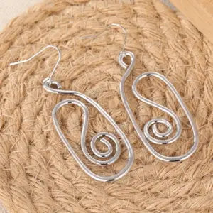Vintage Silver Spiral Drop Earrings 9 Sac5d991370b24e43b72d911716cf79e9T