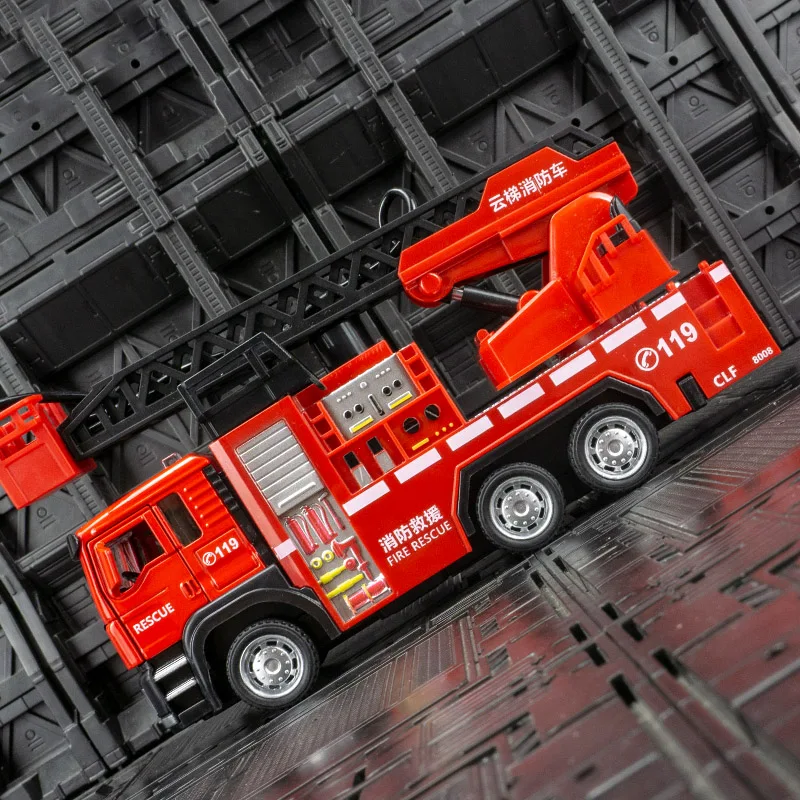 1/50 Scale Diecast Fire Truck Model 3 1/50 Scale Diecast Fire Truck Model - Image 3