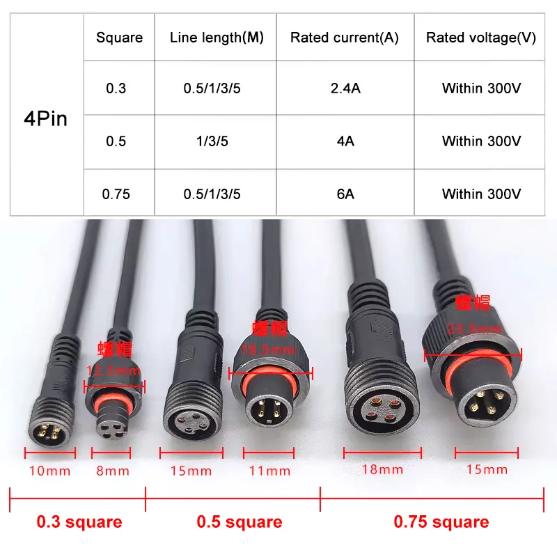 Outdoor Waterproof 4-Pin Lighting Connector 2 Outdoor Waterproof 4-Pin Lighting Connector - Image 2
