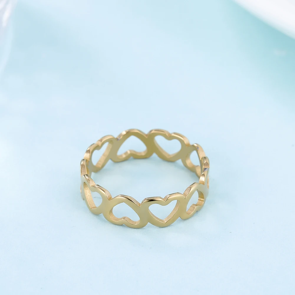 Heart-Shaped Gold Ring for Women 3 Heart-Shaped Gold Ring for Women - Image 3