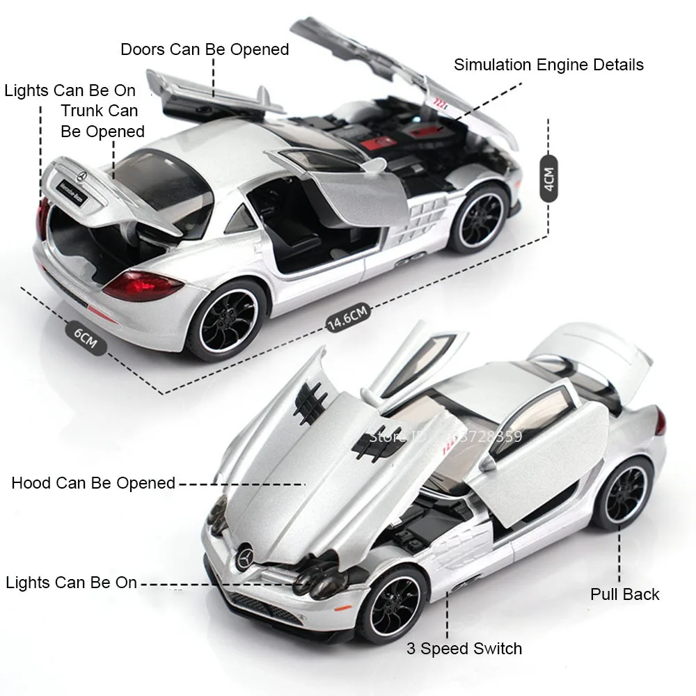 Mercedes-Benz SLR 772S 1:32 Diecast Model 2 Mercedes-Benz SLR 772S 1:32 Diecast Model - Image 2